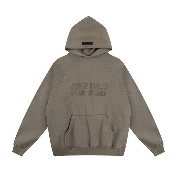 ESSENTIALS Fear Of God Taupe Hoodie Size M - Picture 1 of 7